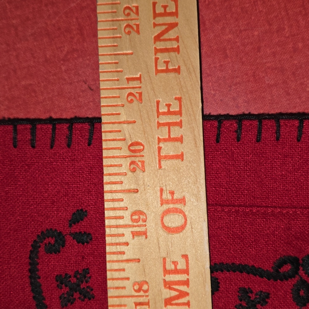 Talbots VTG Red Vest Black Blanket Stitching Embroidery Motif Size S - Picture 12 of 12